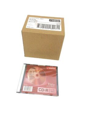 Imation CD-R 52X 700MB Slim Jewel Cases 20-Pack Brown Box Data Music Photos
